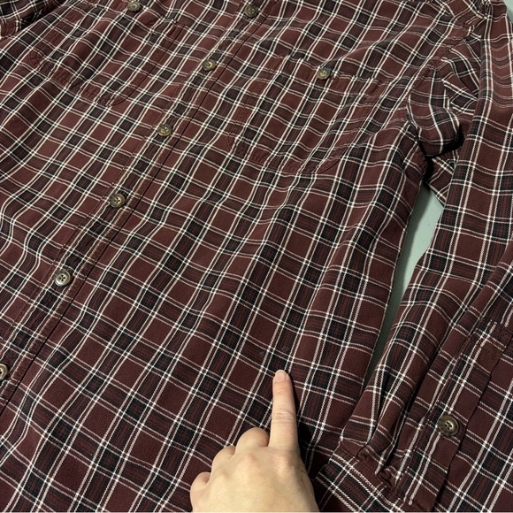 Duluth Trading Co Large Men Flannel Button Front Long Sleeve Shirt Plaid Cotton - Picture 6 of 8